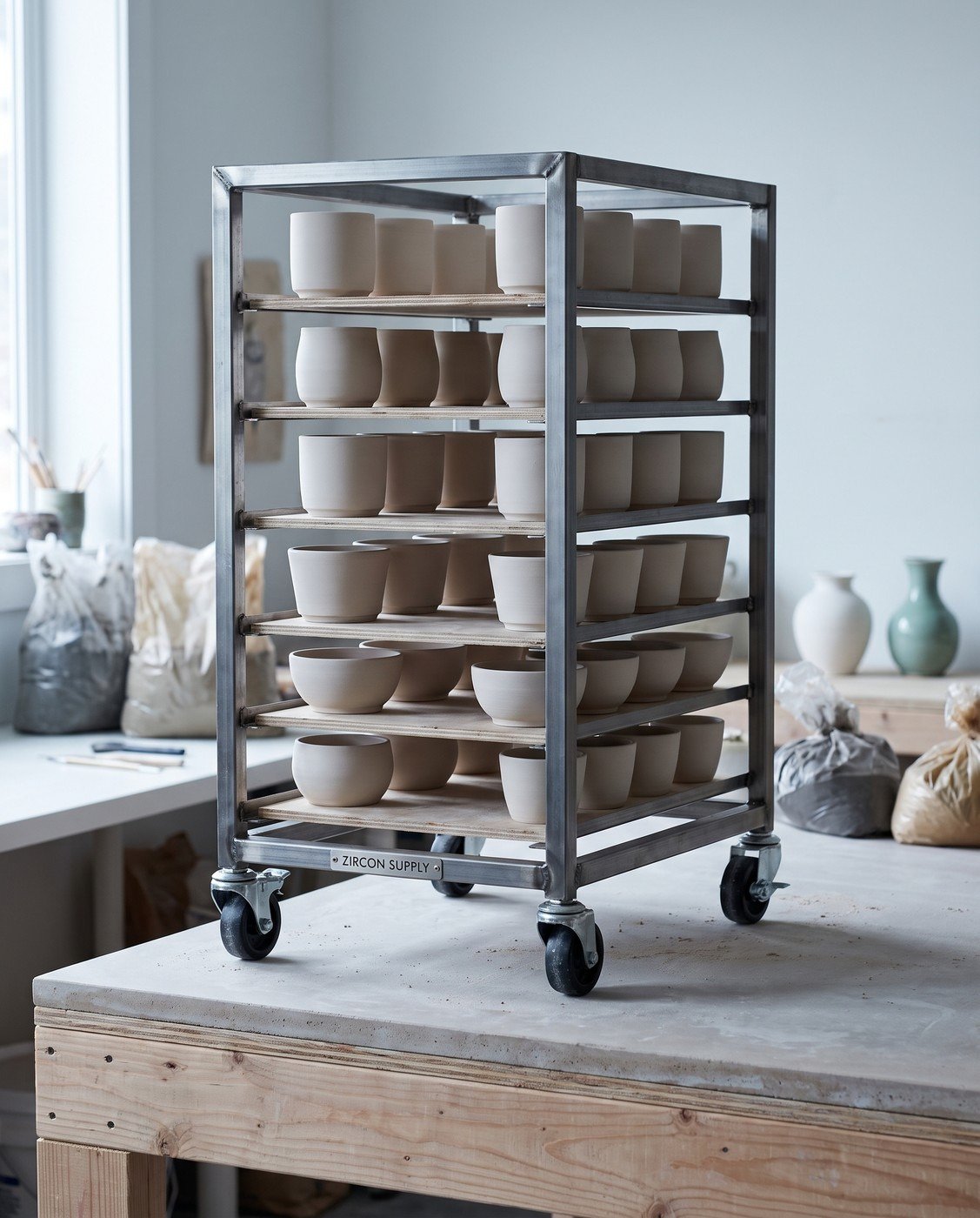 Drying Rack — Wall Mount, Eight Bay