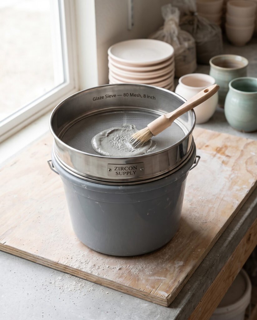Glaze Sieve — 80 Mesh, 8 inch