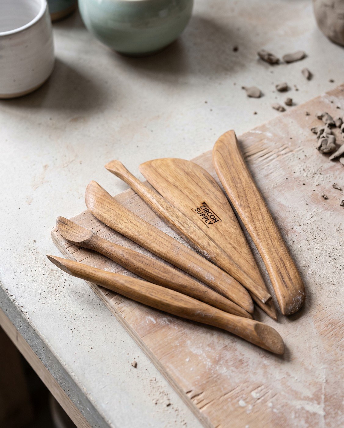 Potter's Caliper — Wooden Double-Ended