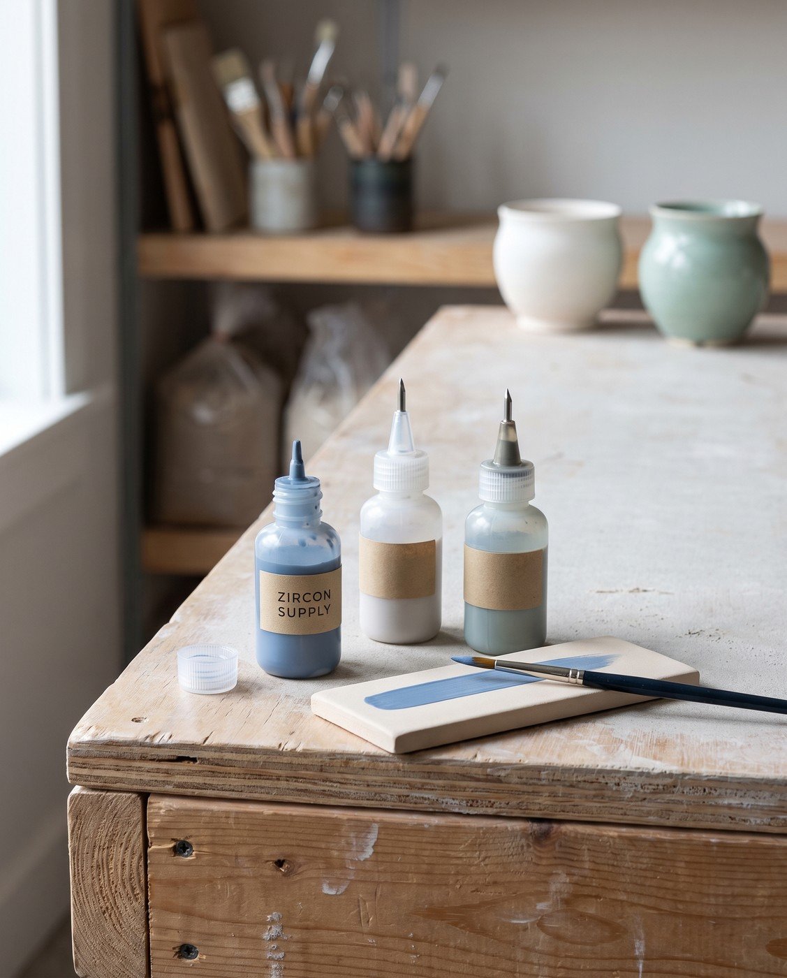 Slip Trailing Bottle Set — Three