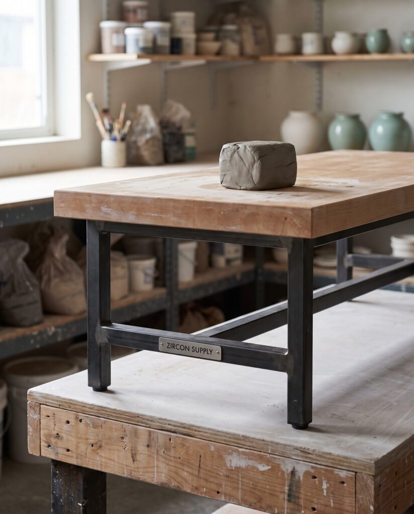 Studio Work Table — Maple Top, 6 ft
