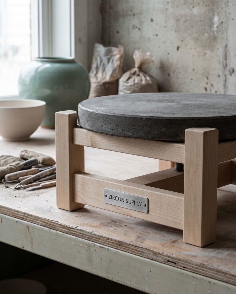 Traditional Kick Wheel — Concrete Flywheel